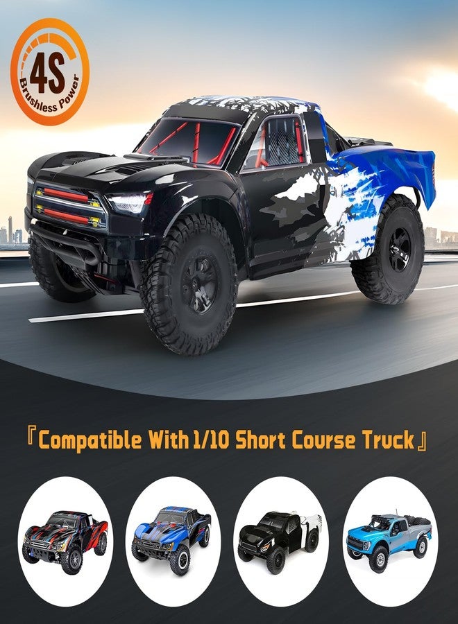 FriHobby High Performance 1/10 Short Course Truck Tires and Wheels Set 12mm Hex for Traxxas Slash Losi Tenacity HPI Redcat Blackout, Non Glued (Style 2) - Image 4